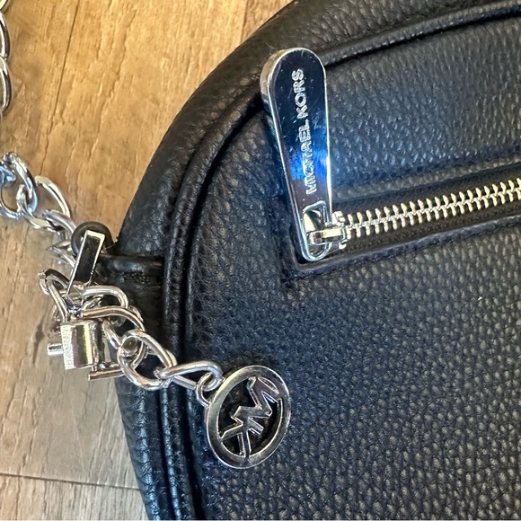 Michael Kors Pebbled Leather Oval Camera Crossbody Bag - Picture 6 of 9